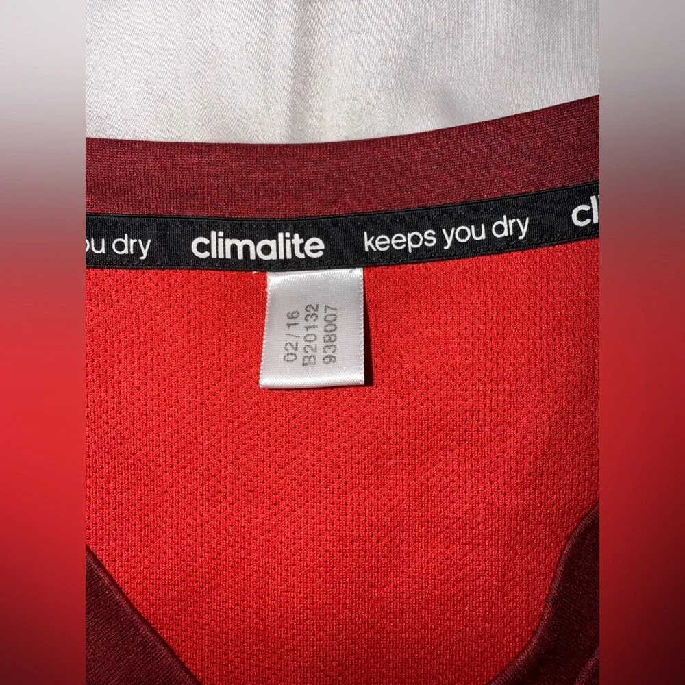 Adidas Red Workout Shirt Size L